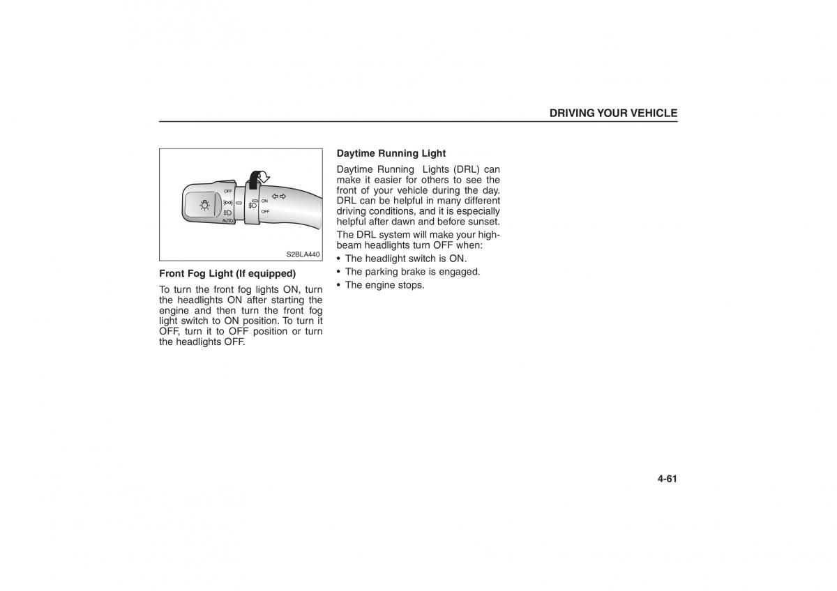 Kia Sorento I 1 owners manual / page 159