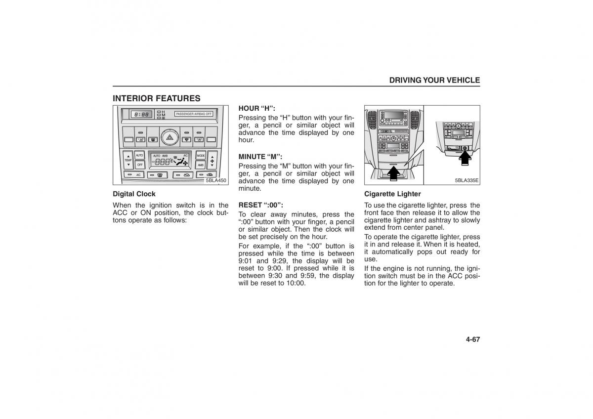 Kia Sorento I 1 owners manual / page 165