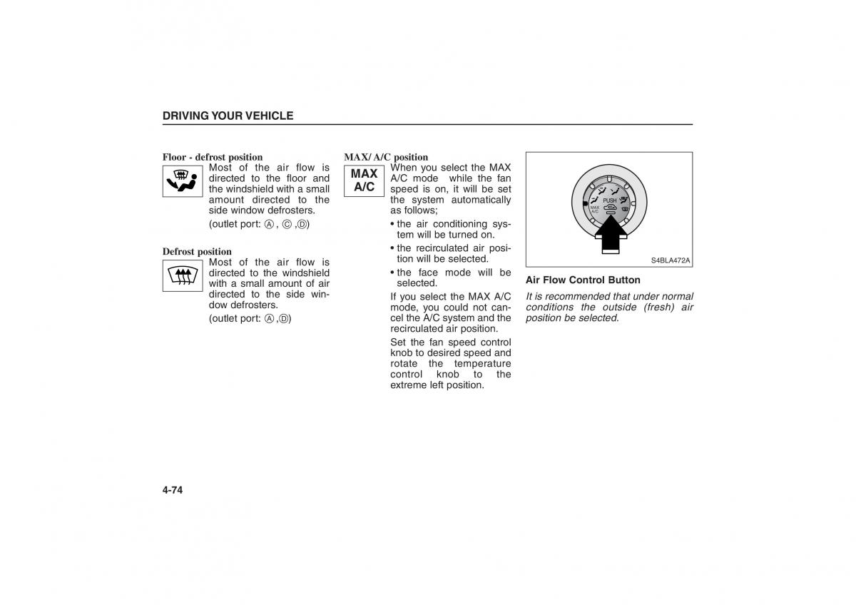 Kia Sorento I 1 owners manual / page 172