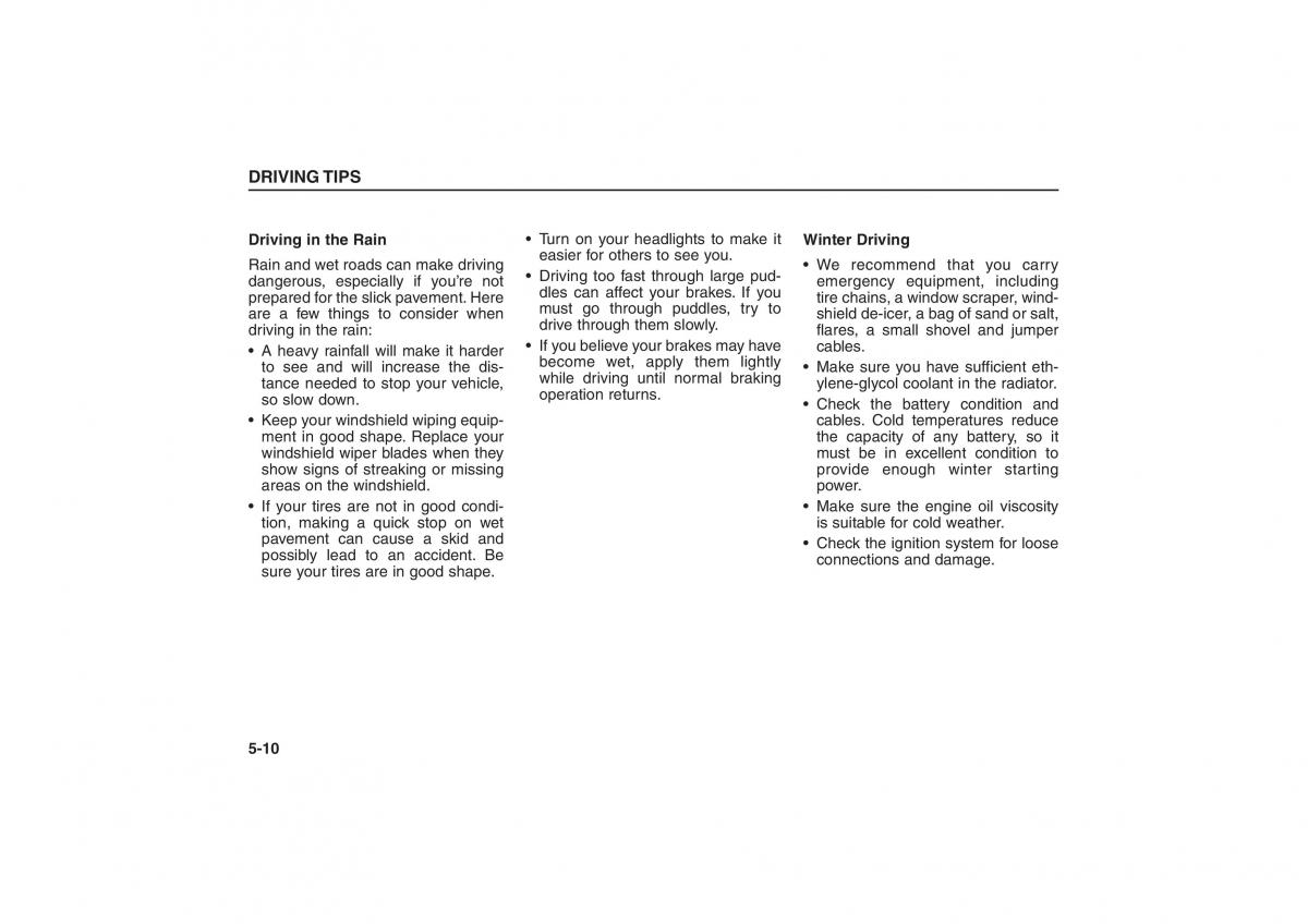 Kia Sorento I 1 owners manual / page 197