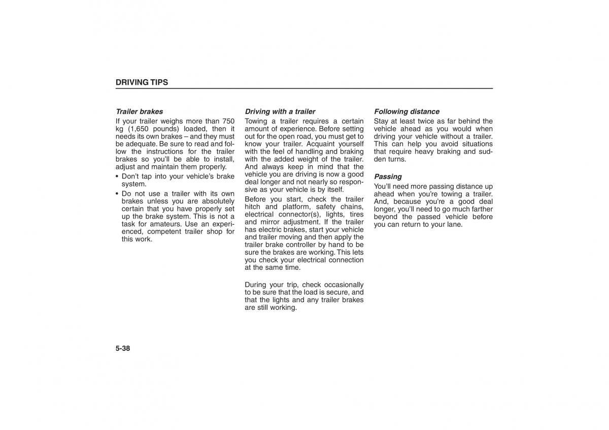 Kia Sorento I 1 owners manual / page 225