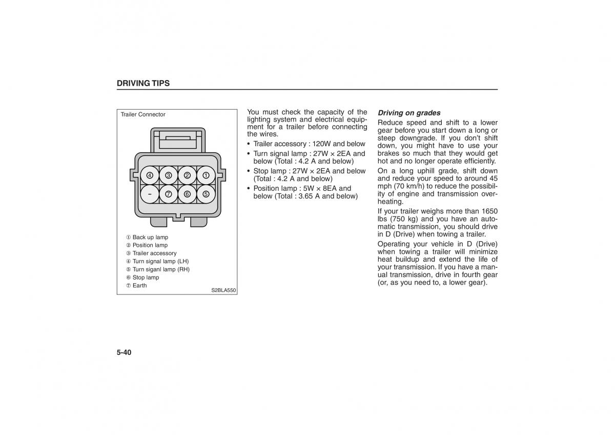 Kia Sorento I 1 owners manual / page 227