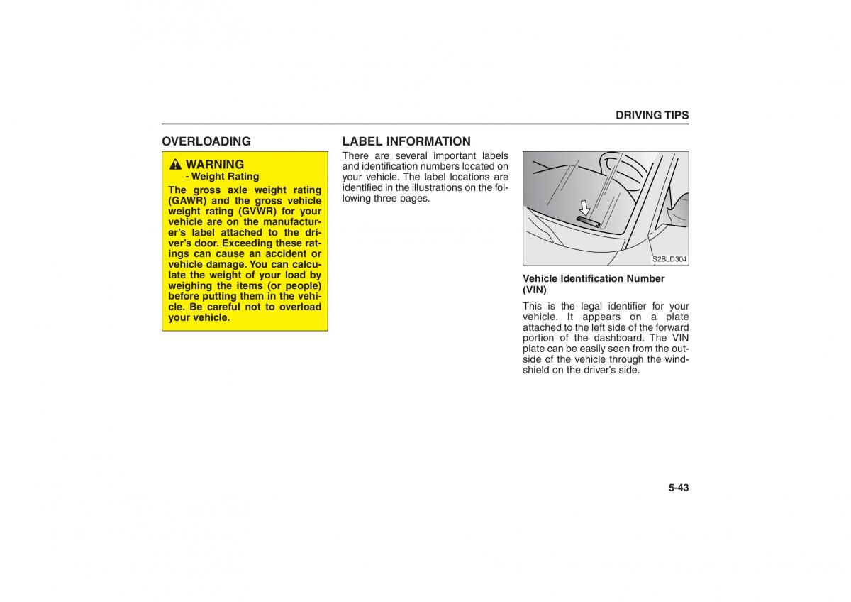 Kia Sorento I 1 owners manual / page 230