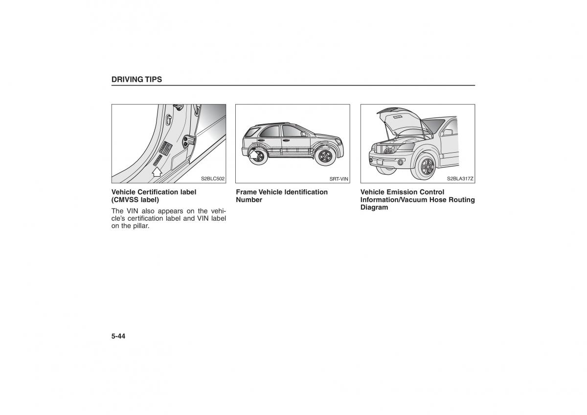 Kia Sorento I 1 owners manual / page 231