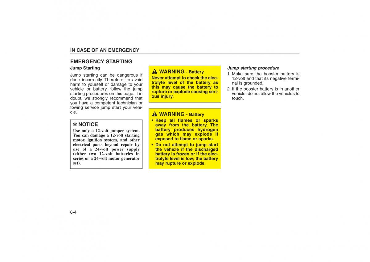 Kia Sorento I 1 owners manual / page 236