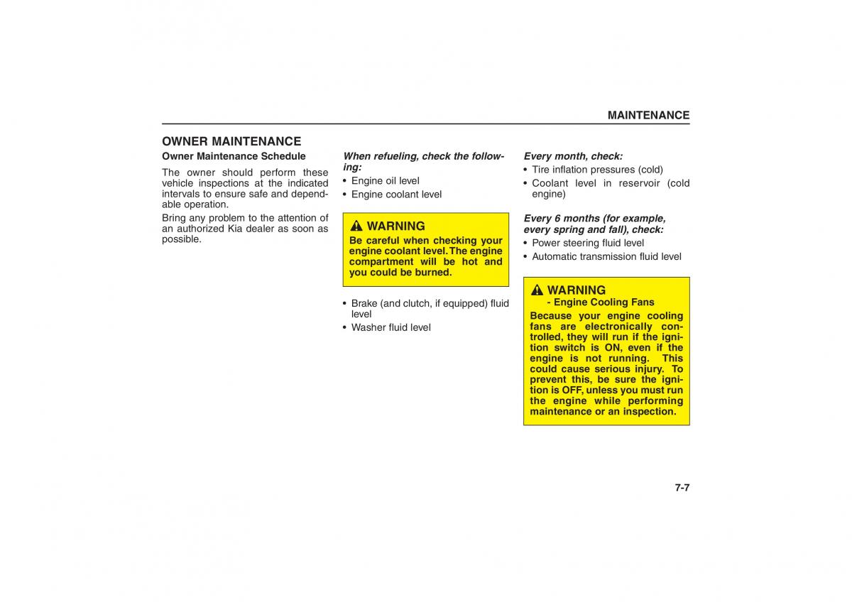 Kia Sorento I 1 owners manual / page 264