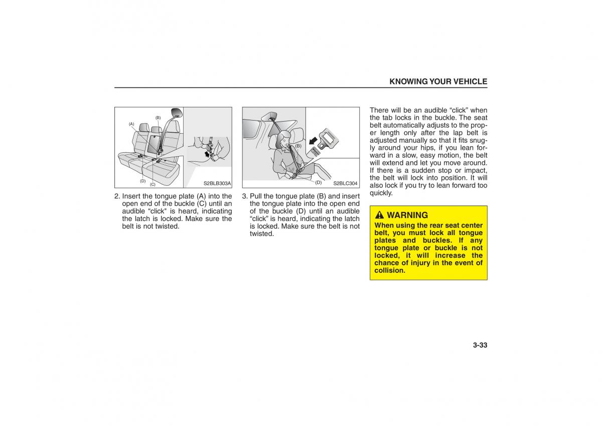 Kia Sorento I 1 owners manual / page 42