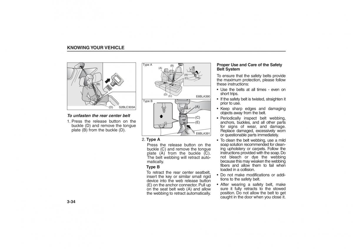 Kia Sorento I 1 owners manual / page 43