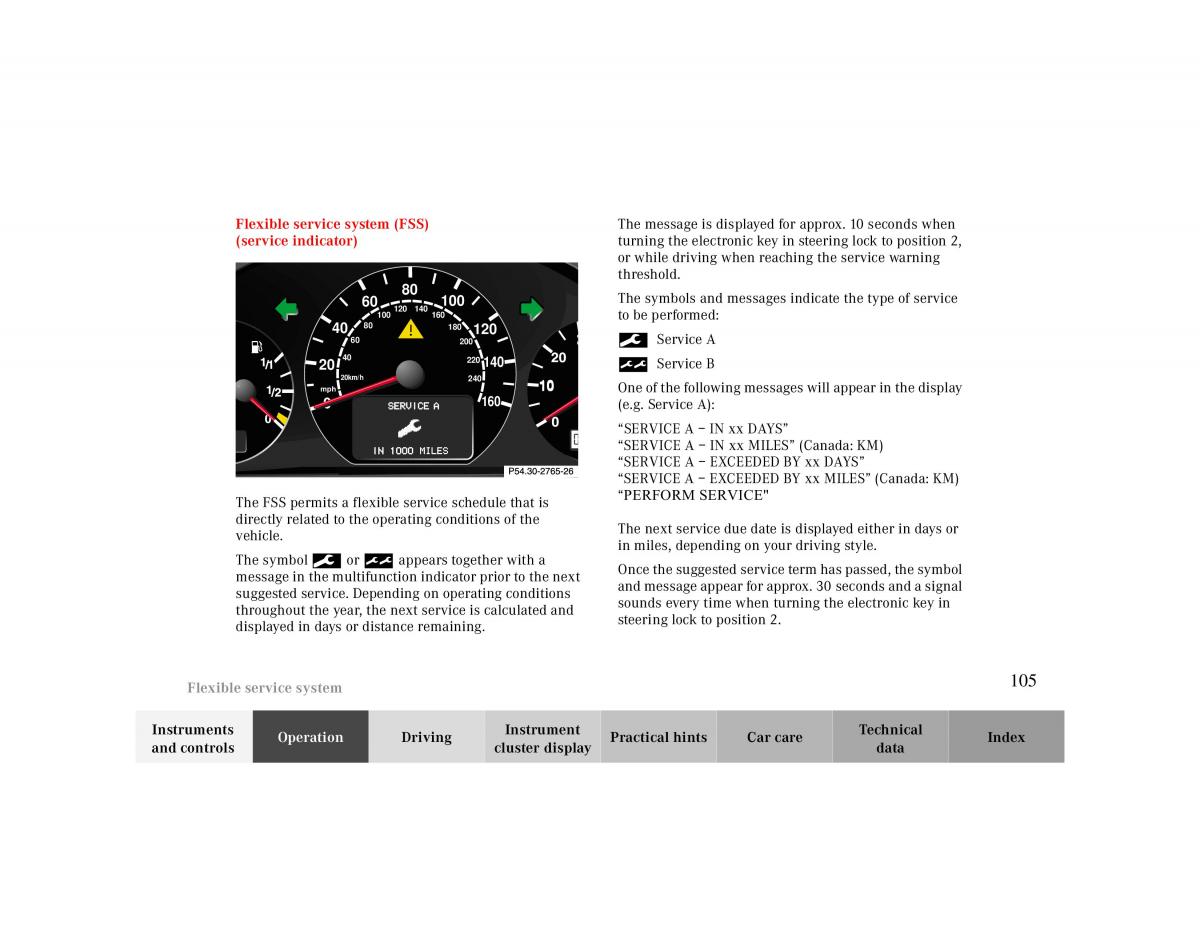 manual  Mercedes Benz CLK 430 W208 owners manual / page 105