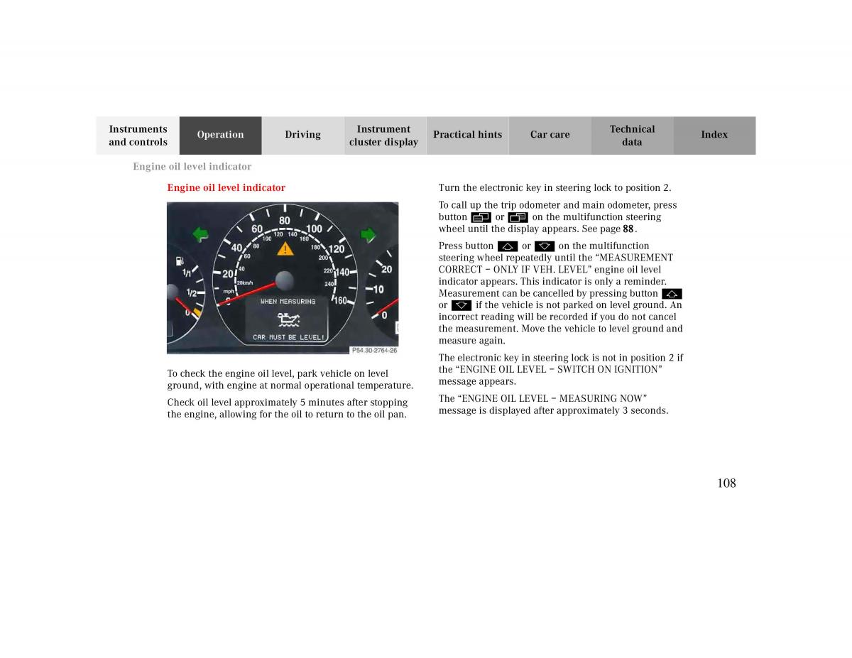 manual  Mercedes Benz CLK 430 W208 owners manual / page 108