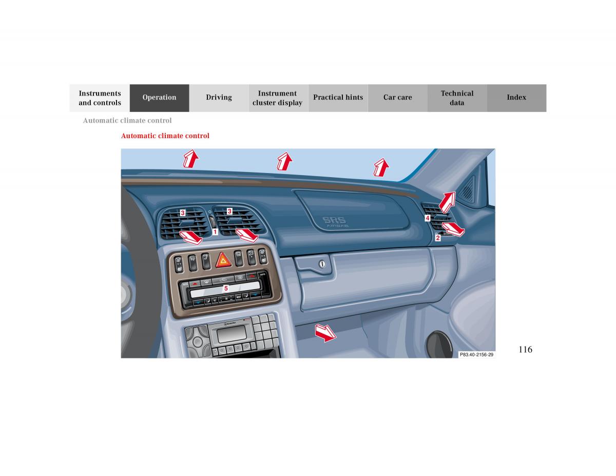 manual  Mercedes Benz CLK 430 W208 owners manual / page 116