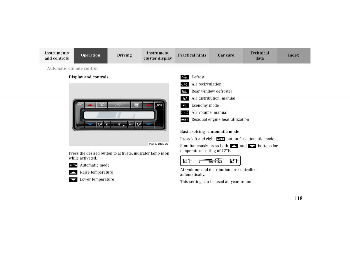 manual  Mercedes Benz CLK 430 W208 owners manual / page 118