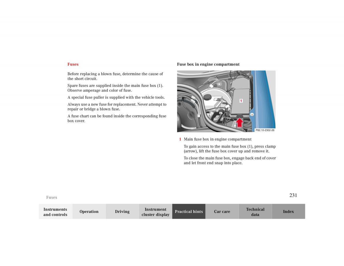 manual  Mercedes Benz CLK 430 W208 owners manual / page 231