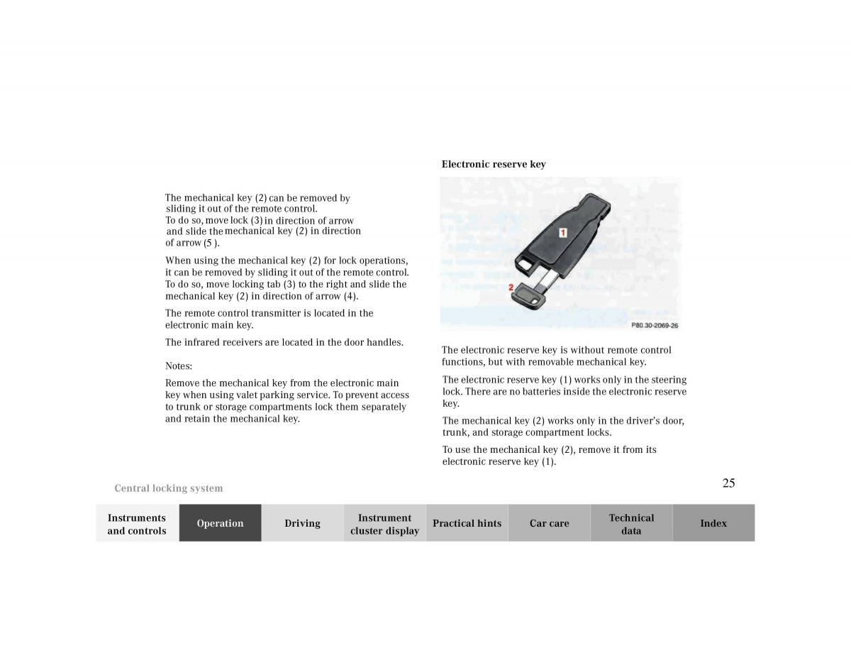 manual  Mercedes Benz CLK 430 W208 owners manual / page 25