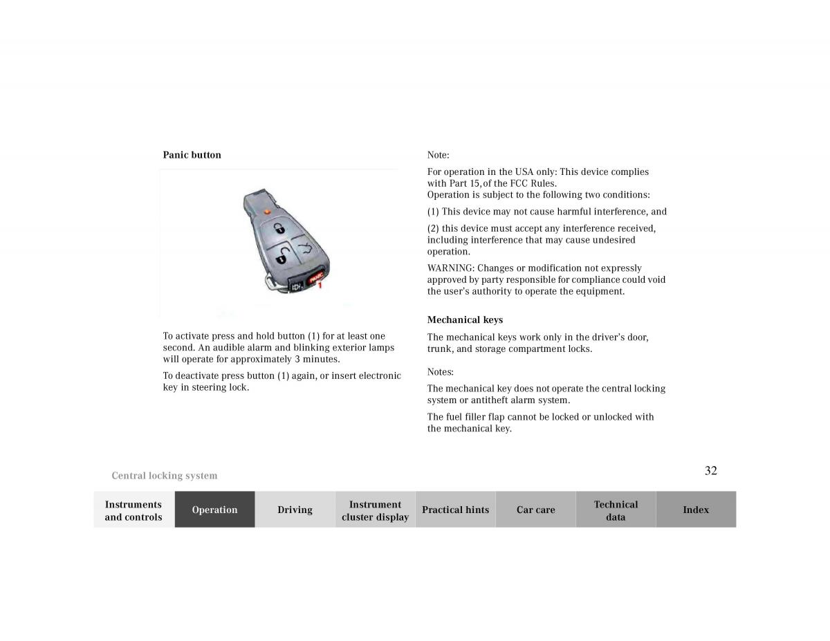 manual  Mercedes Benz CLK 430 W208 owners manual / page 32