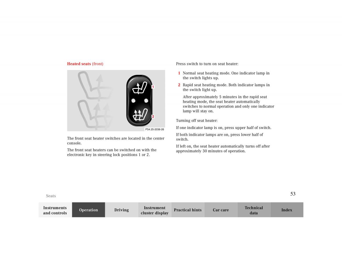 manual  Mercedes Benz CLK 430 W208 owners manual / page 53