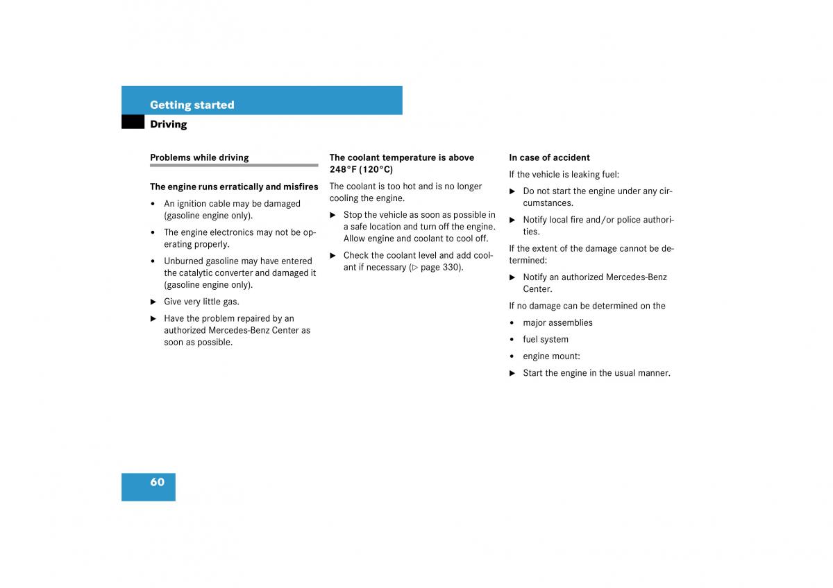 Mercedes Benz E Class W211 owners manual / page 61