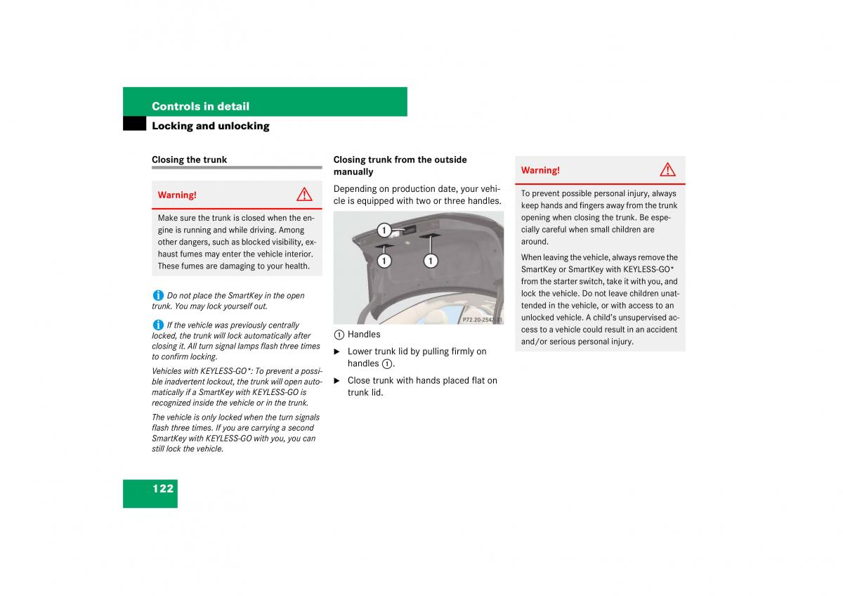 Mercedes Benz E Class W211 owners manual / page 123