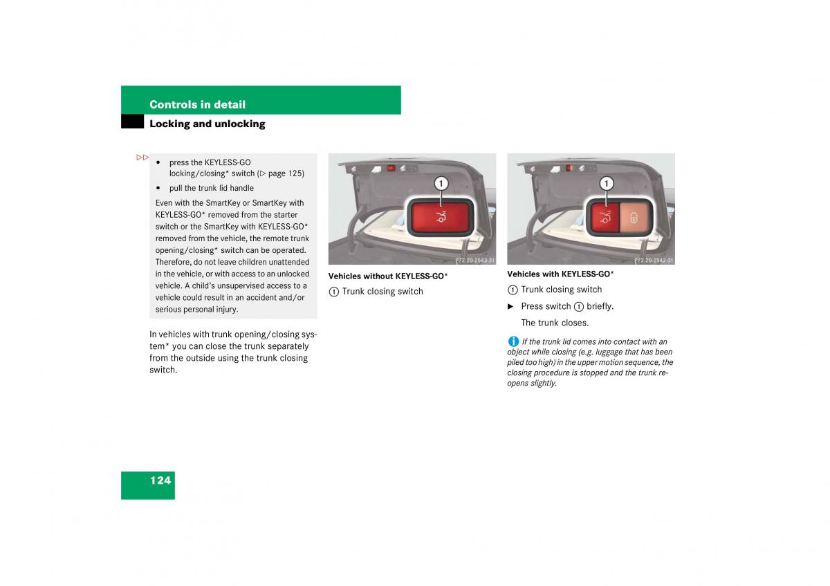 Mercedes Benz E Class W211 owners manual / page 125