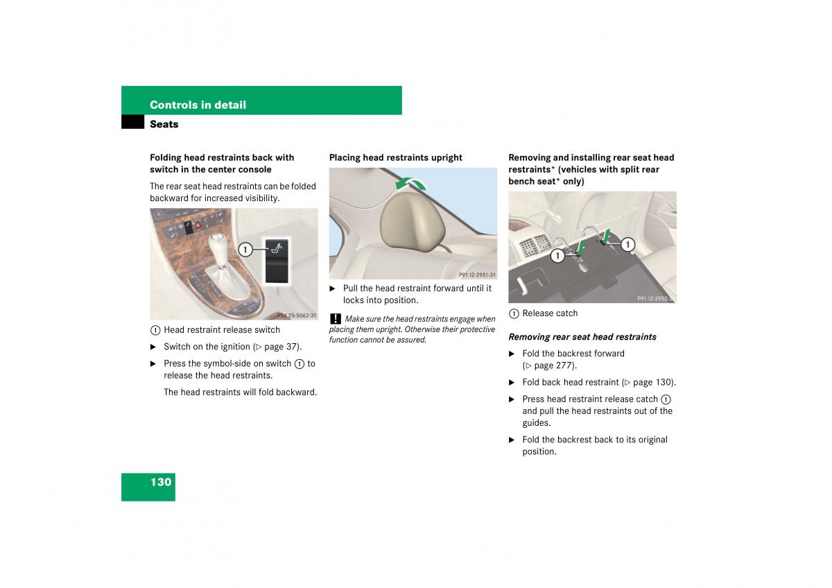 Mercedes Benz E Class W211 owners manual / page 131