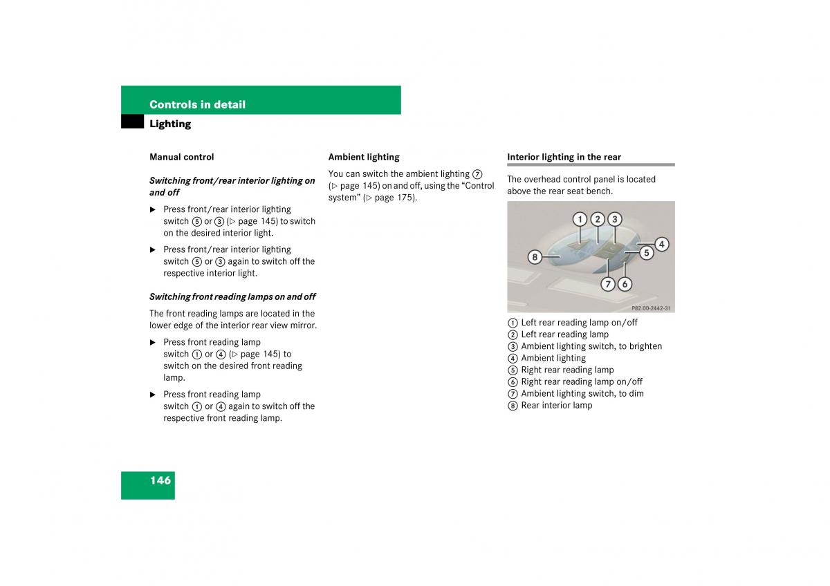 Mercedes Benz E Class W211 owners manual / page 147