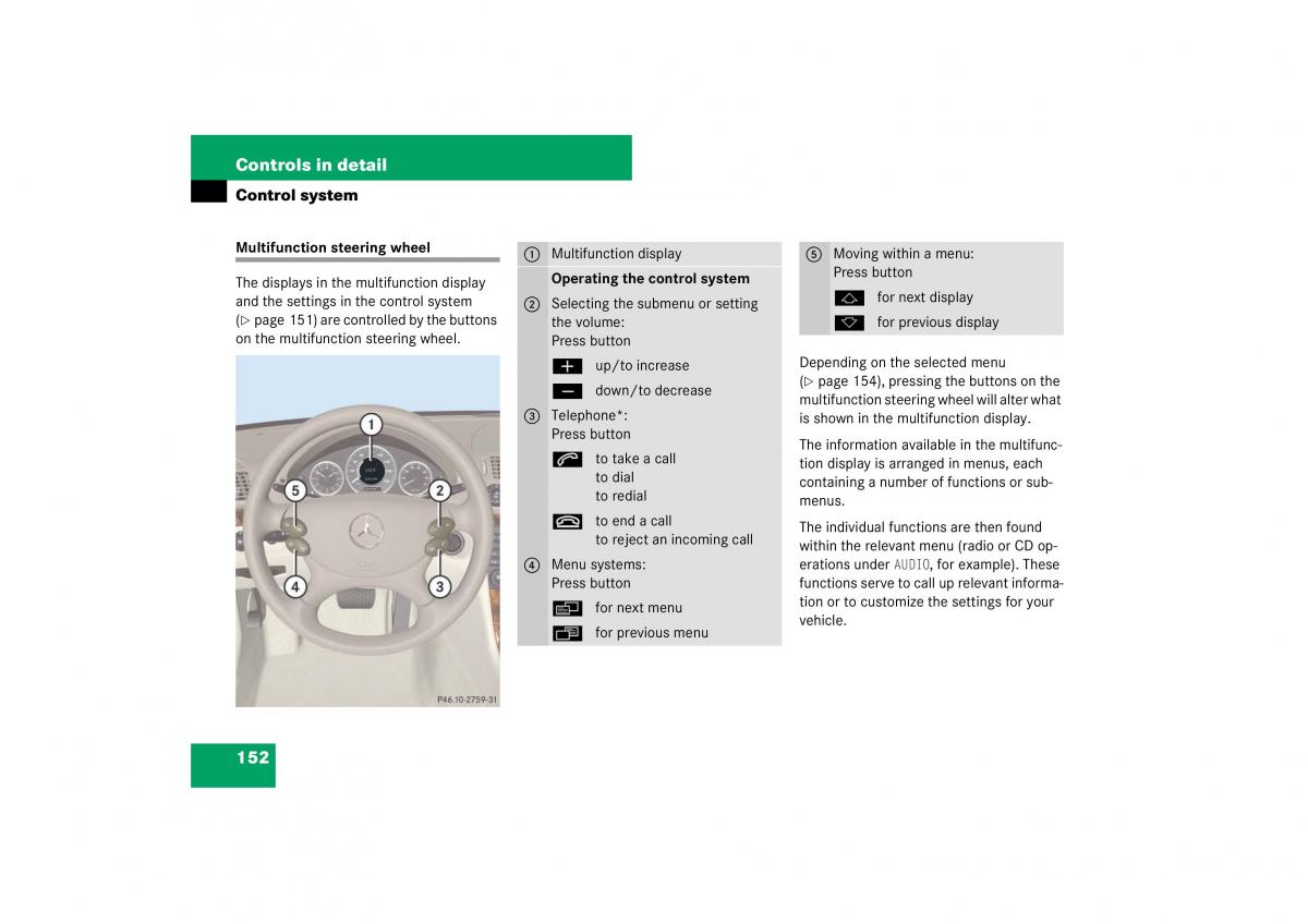 Mercedes Benz E Class W211 owners manual / page 153