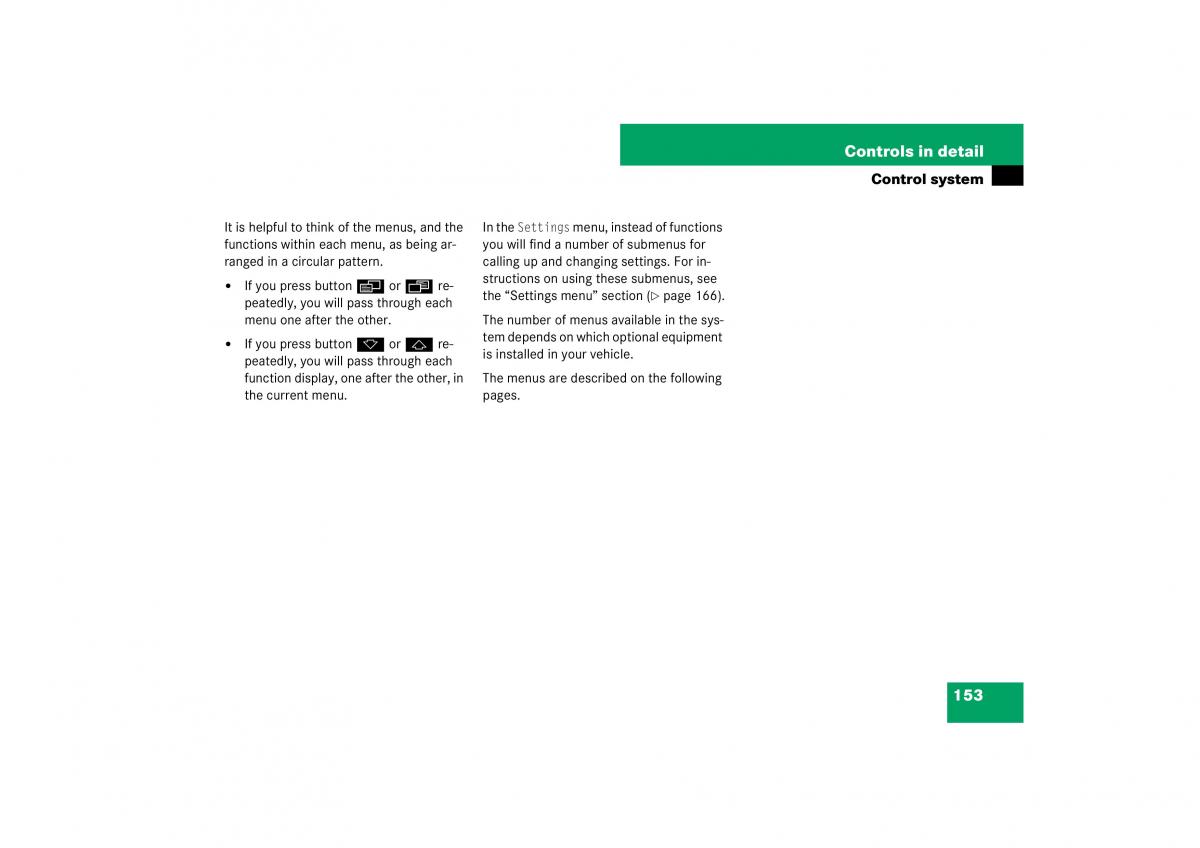 Mercedes Benz E Class W211 owners manual / page 154