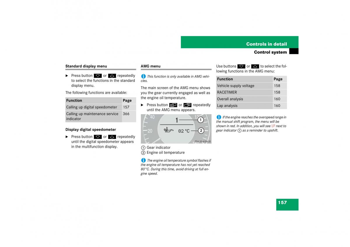 Mercedes Benz E Class W211 owners manual / page 158