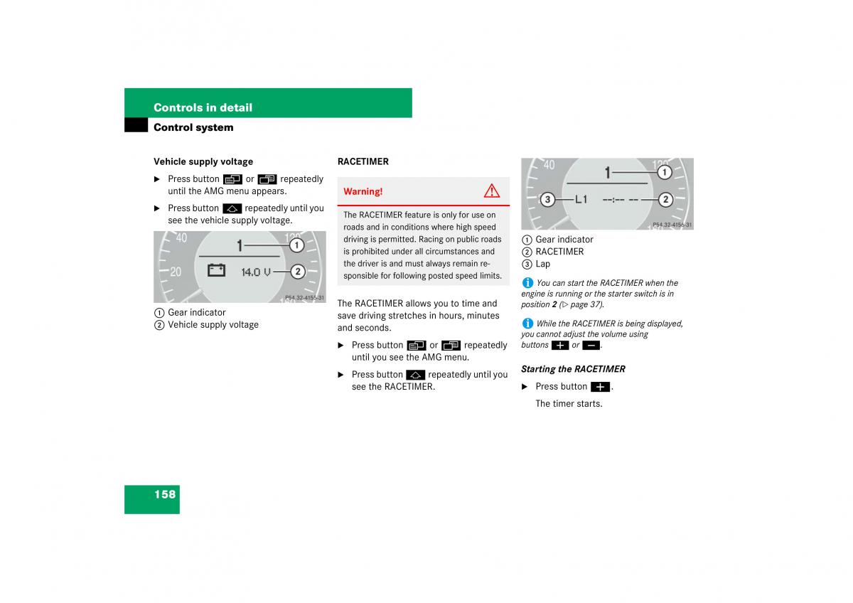 Mercedes Benz E Class W211 owners manual / page 159