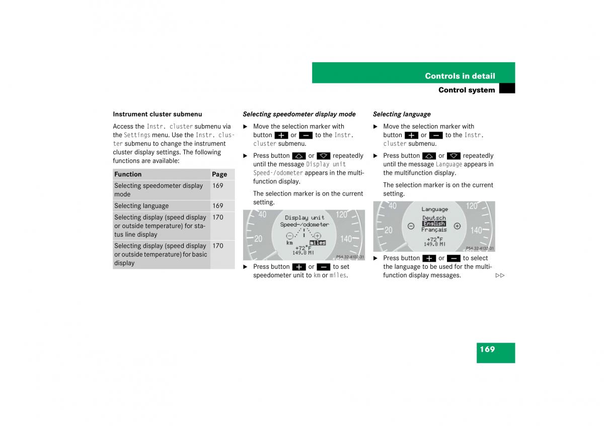 Mercedes Benz E Class W211 owners manual / page 170