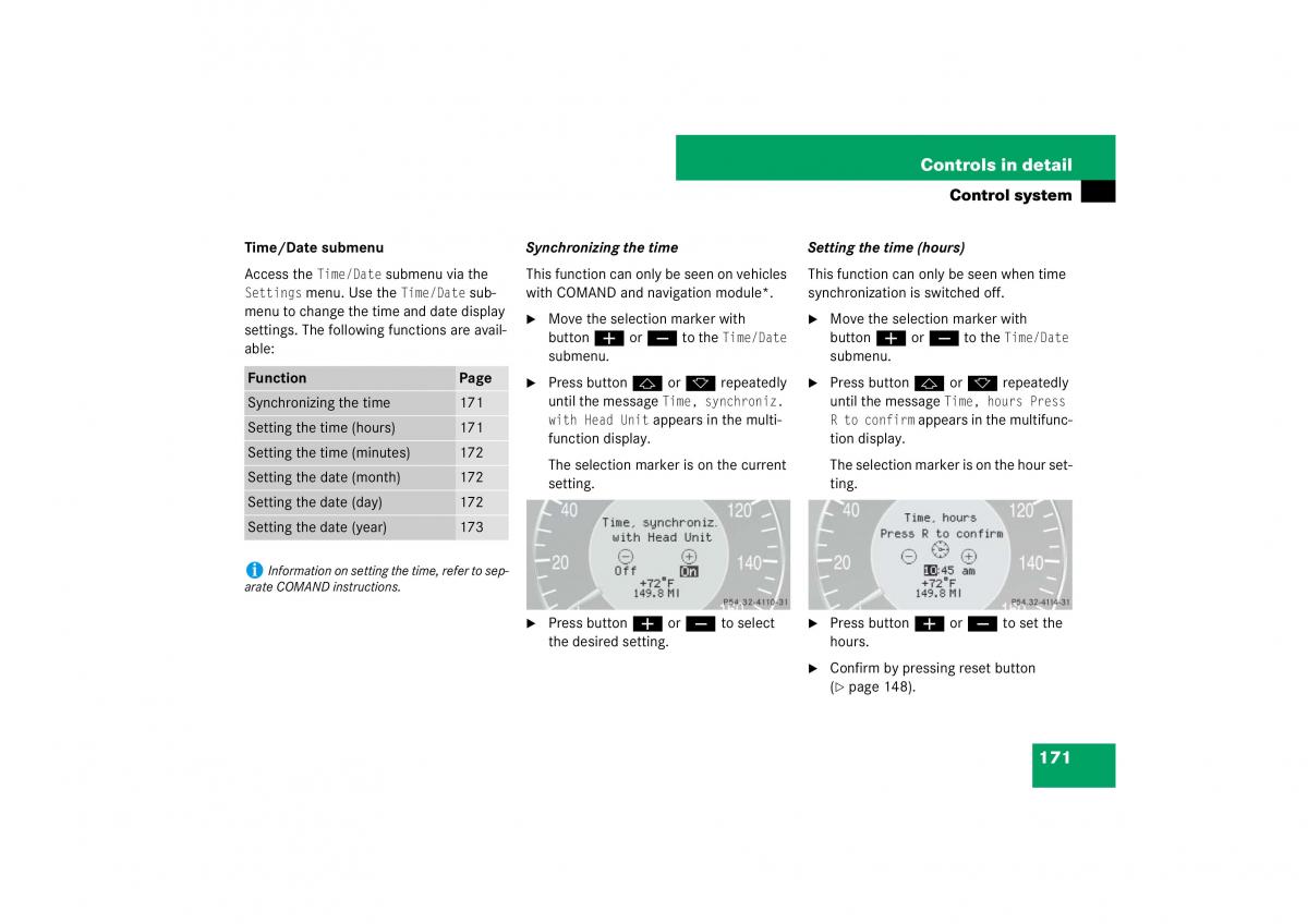 Mercedes Benz E Class W211 owners manual / page 172