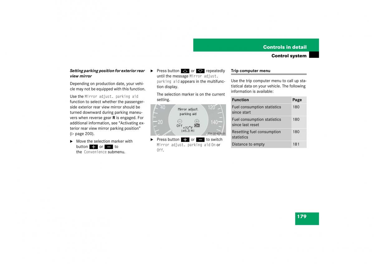 Mercedes Benz E Class W211 owners manual / page 180