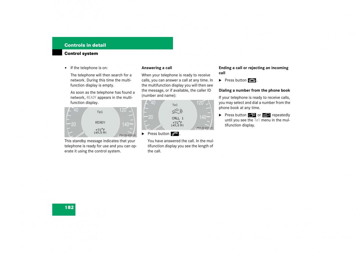 Mercedes Benz E Class W211 owners manual / page 183