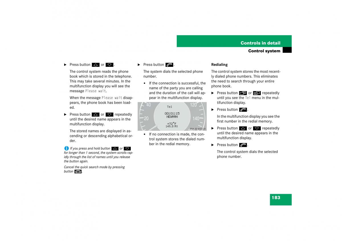 Mercedes Benz E Class W211 owners manual / page 184