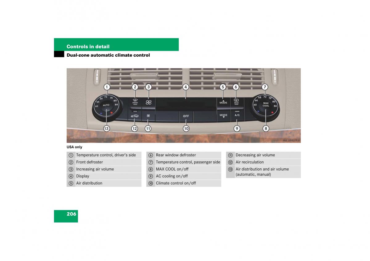 Mercedes Benz E Class W211 owners manual / page 207