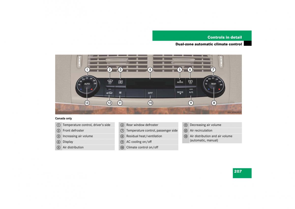 Mercedes Benz E Class W211 owners manual / page 208