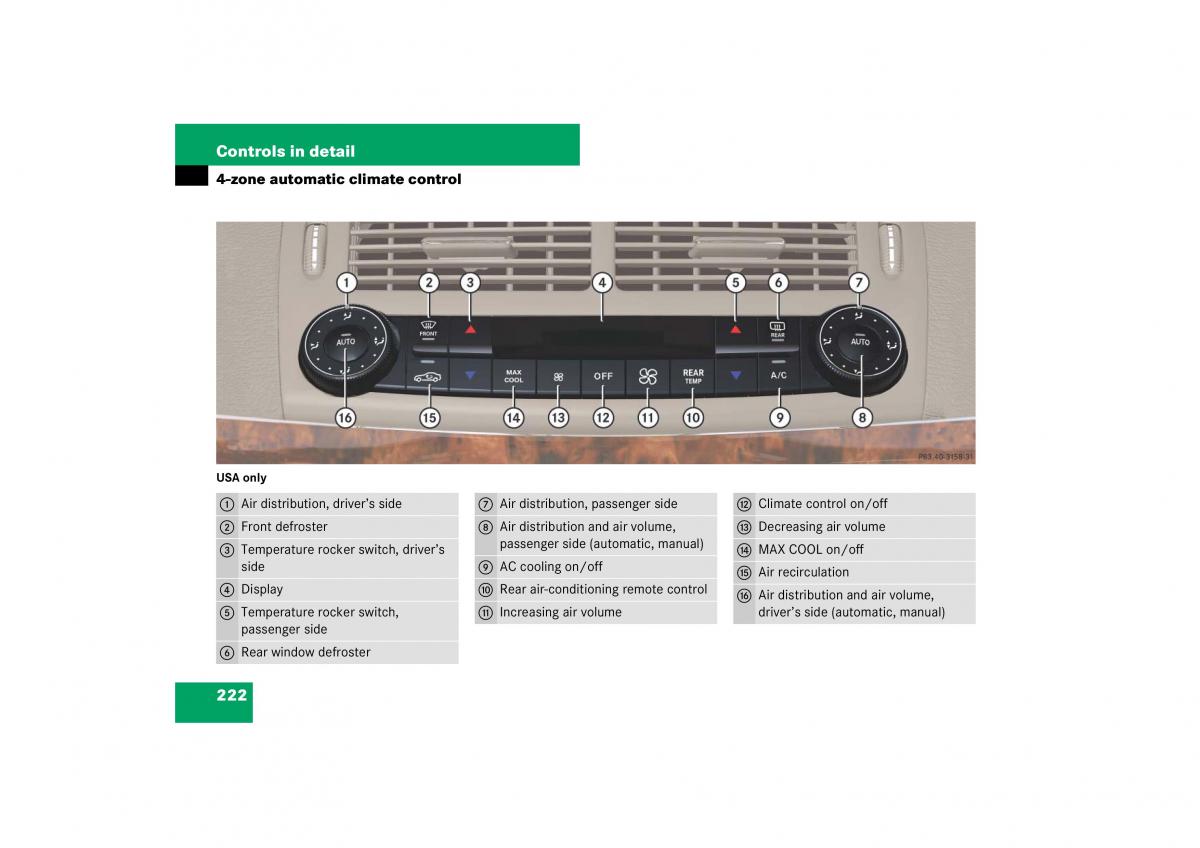 Mercedes Benz E Class W211 owners manual / page 223