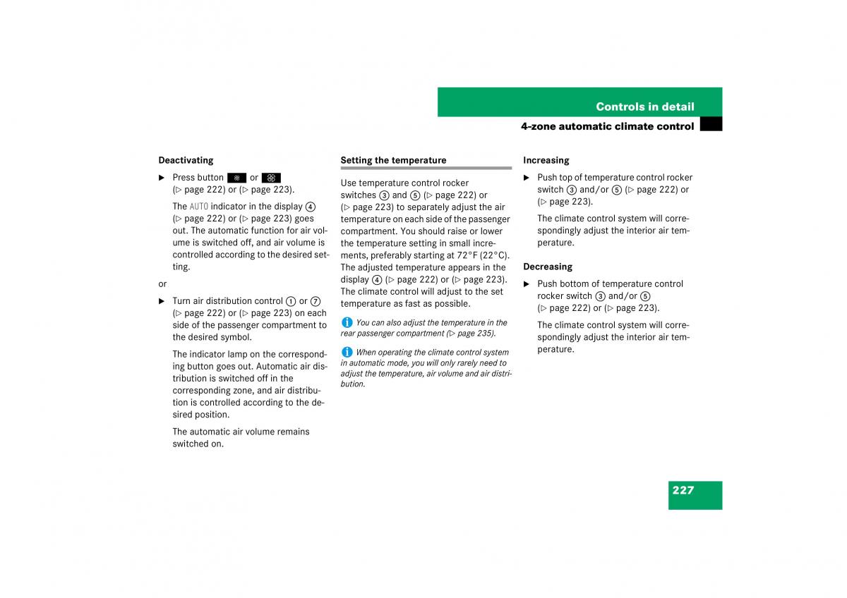 Mercedes Benz E Class W211 owners manual / page 228