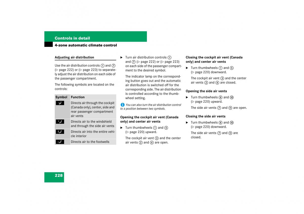 Mercedes Benz E Class W211 owners manual / page 229