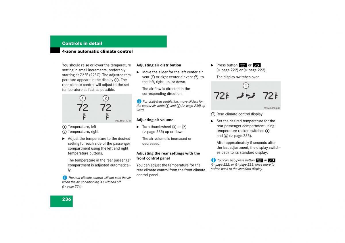 Mercedes Benz E Class W211 owners manual / page 237