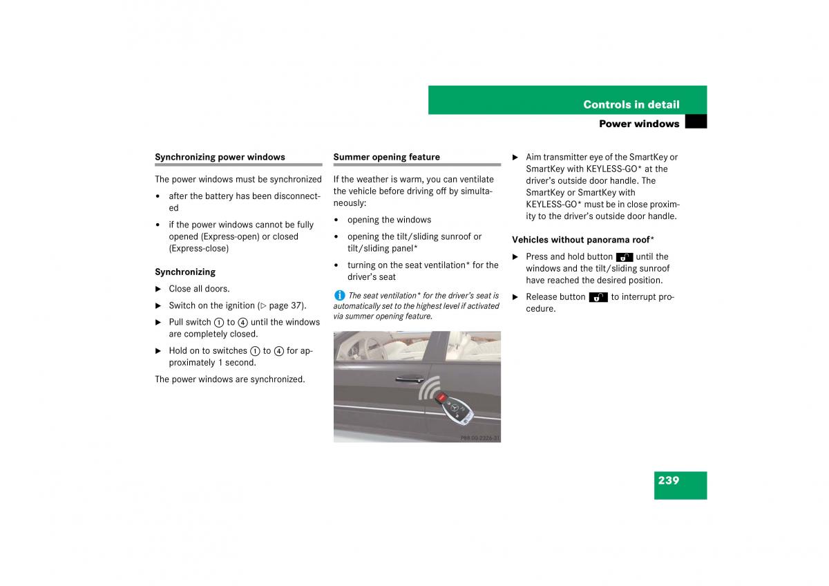 Mercedes Benz E Class W211 owners manual / page 240