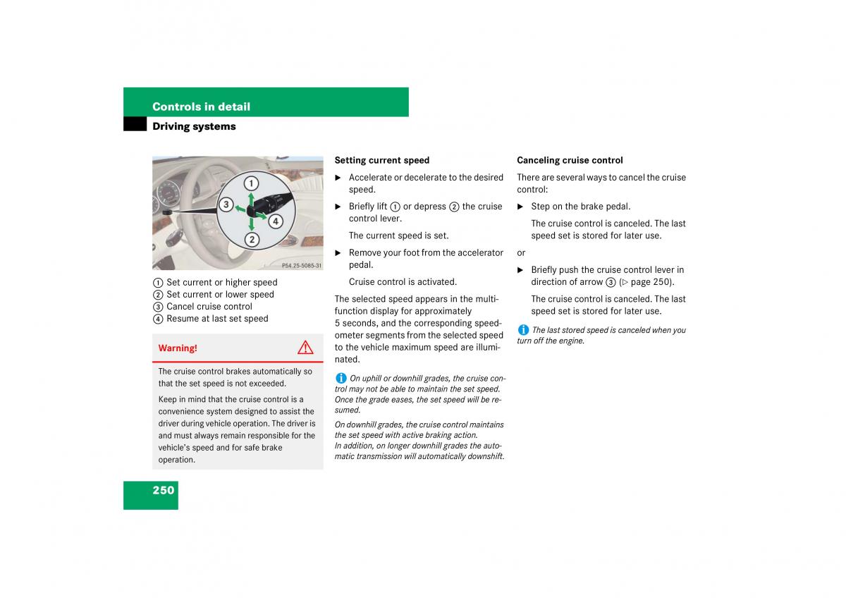 Mercedes Benz E Class W211 owners manual / page 251