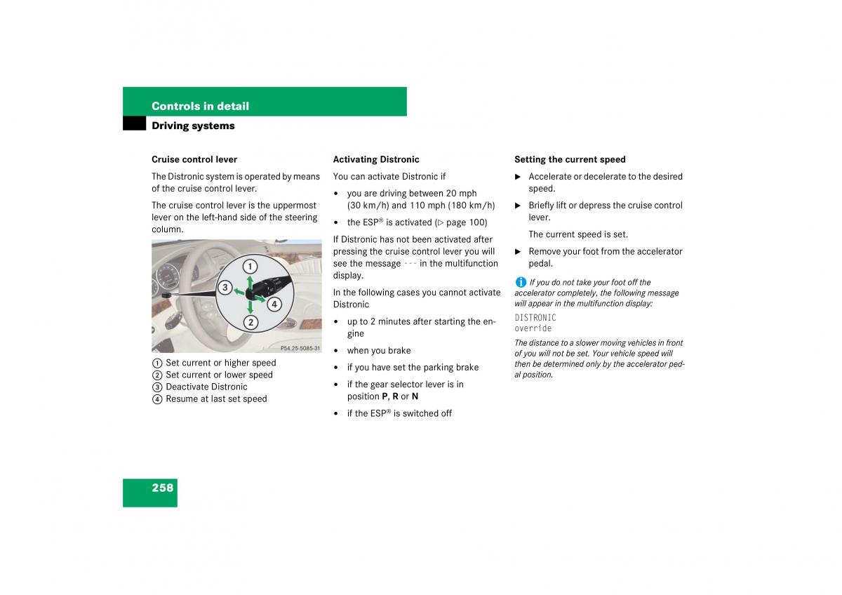 Mercedes Benz E Class W211 owners manual / page 259