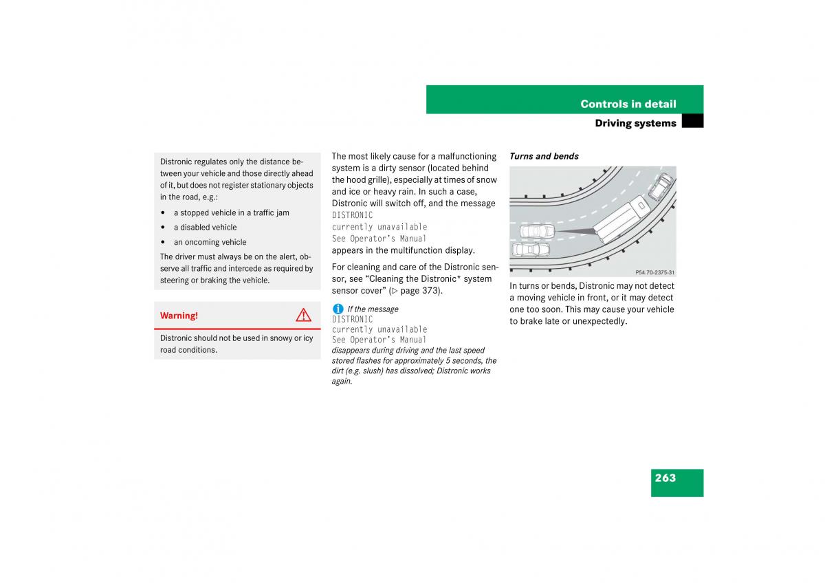 Mercedes Benz E Class W211 owners manual / page 264