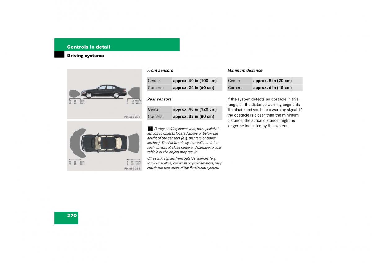 Mercedes Benz E Class W211 owners manual / page 271