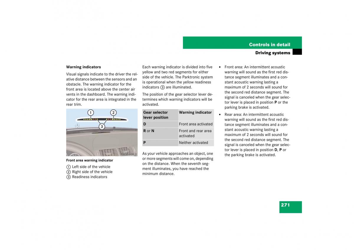 Mercedes Benz E Class W211 owners manual / page 272