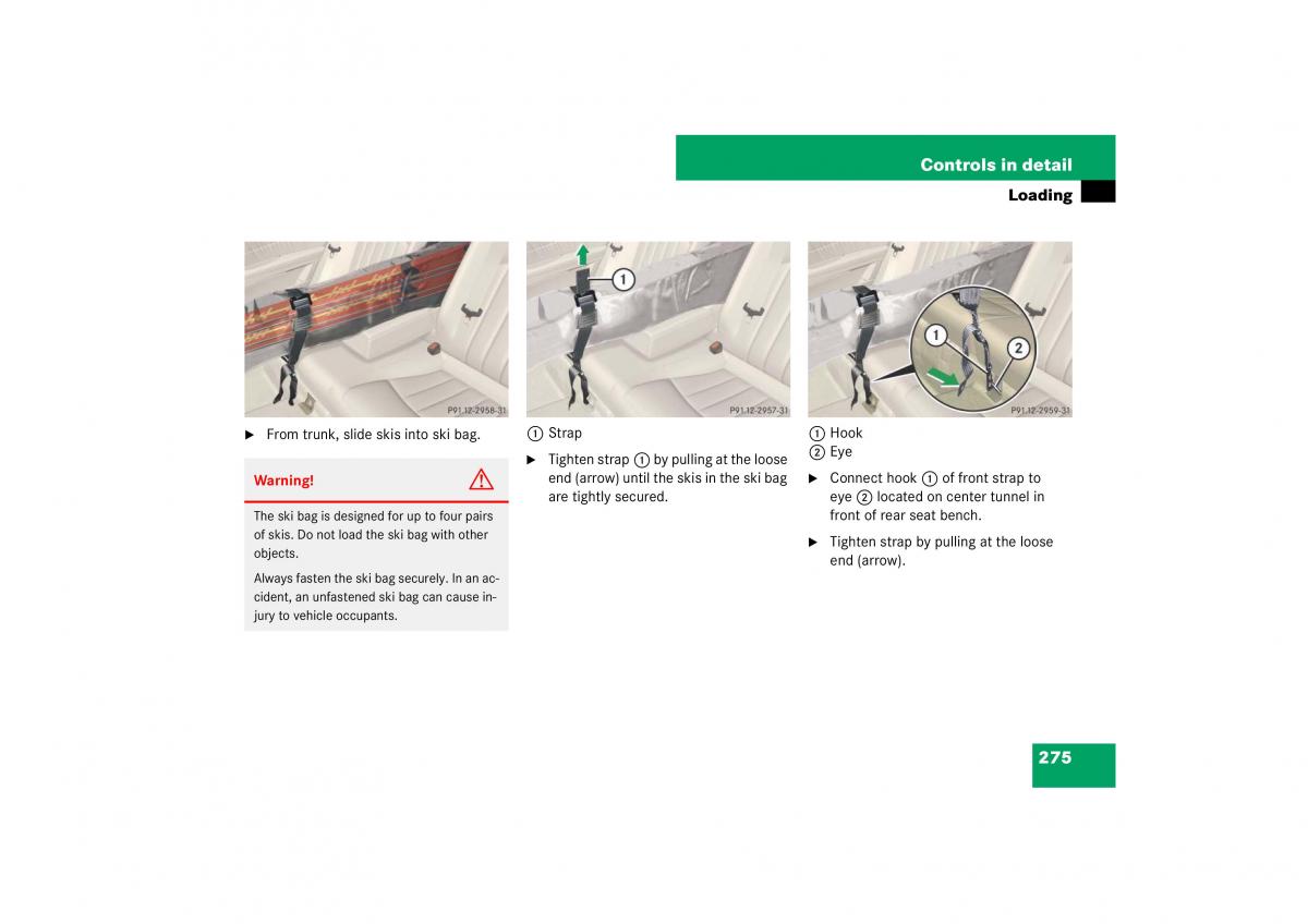 Mercedes Benz E Class W211 owners manual / page 276