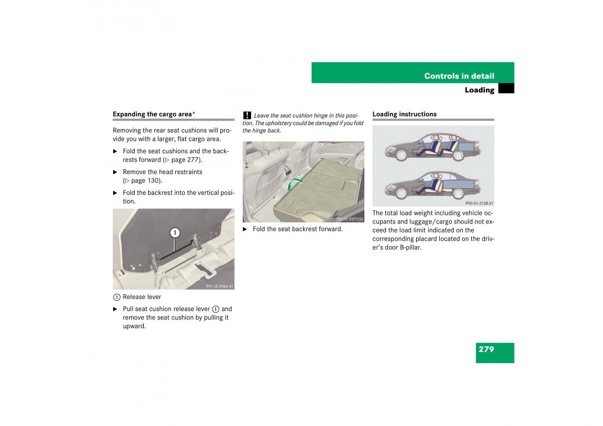 Mercedes Benz E Class W211 owners manual / page 280