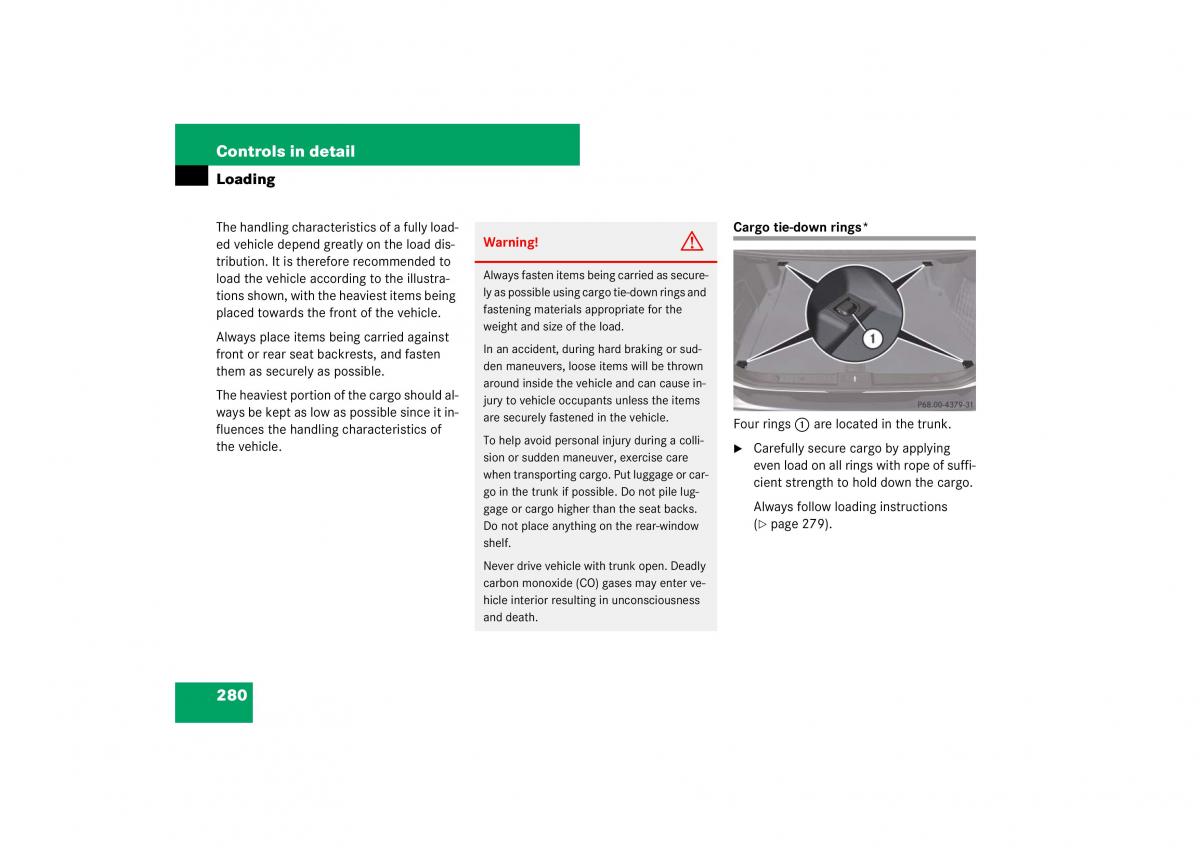 Mercedes Benz E Class W211 owners manual / page 281