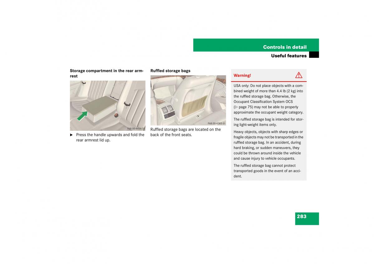 Mercedes Benz E Class W211 owners manual / page 284